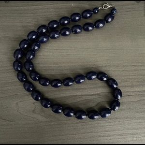 24” BLUE BEADED NECKLACE